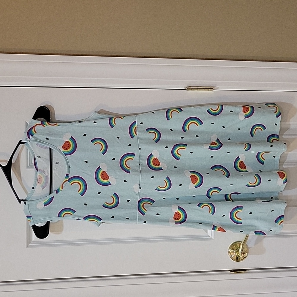 Girls watermelon rainbow dress